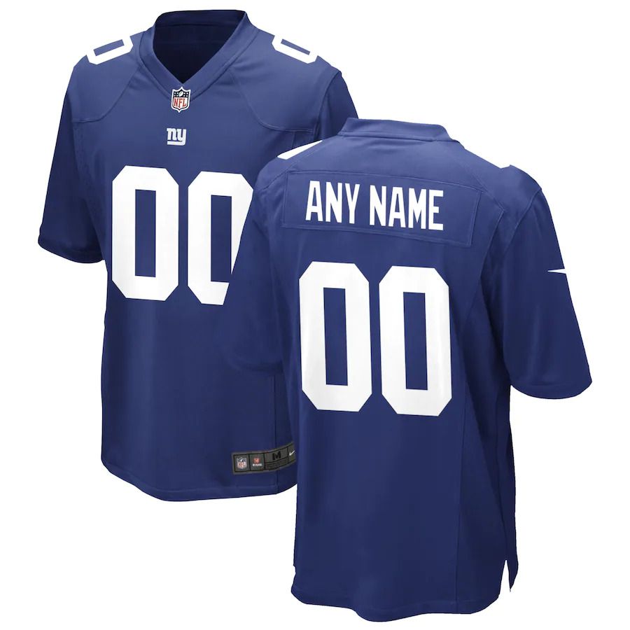 Men New York Giants Nike Royal Custom Game NFL Jersey